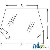 82852200 - Glass, Rear, Upper