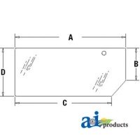 82000485 - Glass, Rear, Lower	