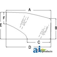 82036001 - Glass, Door (LH) 	