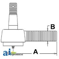825695M91 - Drag Link End, Front	