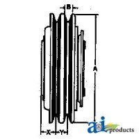 837510M91 - Clutch - Sanden Style (2 Groove 5.22 Pulley)