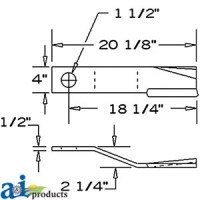 8590 - Blade, Rotary Cutter, CW, Lift 	