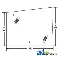 86521435 - Glass, Side (RH) - Hinged	