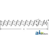 86537976 - Auger, Bin Loading, LH Flighting	