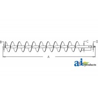 87280345 - Auger, Grain Tank Bottom; Ext. Wear	