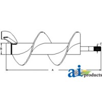 87657822 - Auger Extension, Unloading; 3 Ft., Extended Wear	