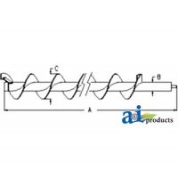 87280339 - Auger; Horizontal Unloading, 18 Ft., Ext. Wear