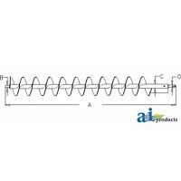 87280345 - Auger, Grain Tank Bottom; Ext. Wear	