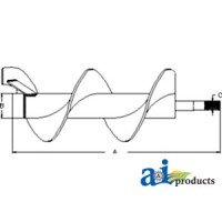 87575223 - Auger Extension, Unloading; 3 Ft.	