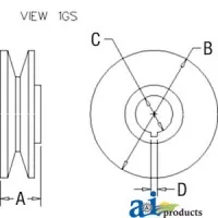 8N10130A - Pulley, Generator (Single)