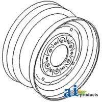 98A1566 - Rim, Front Wheel 6" x 15" 6 Lug	