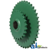 AE54302 - Sprocket, Double; Lower Drive Roller, 40/24 Tooth