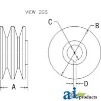 Afd5006 - Pulley, 2V-Groove