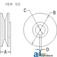 Afd5008 - Pulley, 1V-Groove