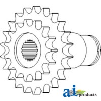 AH149349 - Drive Sprocket Assy., Drive Shaft, Sheave & Mountings,