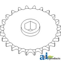AH215182 - Sprocket, Row Unit; 24 Tooth / 60 Chain, Speed Up 	
