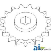 AH215495 - Sprocket, Row Unit; 17 Tooth / 80 Chain, Speed Up 	