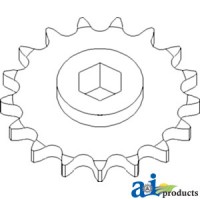 AH215521 - Sprocket, Row Unit; 17 Tooth / 80 Chain, Speed Up 	
