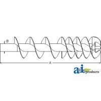 AH205897-E - Auger, Clean Grain Loading; Extended 12"	