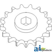 AH215495 - Sprocket, Row Unit; 17 Tooth / 80 Chain, Speed Up 	