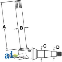 AL28222 - Spindle w/ Fender Mounting Bracket (RH/LH)	