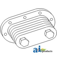 AR55394 - Cooler, Oil w/ Gaskets 	