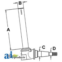 AR58607 - Spindle w/ Fender Mounting Bracket (RH/LH)	