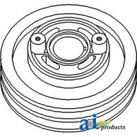 Ar58176 - Pulley, Crankshaft Dampener (Dbl Groove W/ Ac)