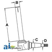 AR58607 - Spindle w/ Fender Mounting Bracket (RH/LH)	