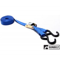 B1409690 - 15' X 1" Standard Cambuckle, Blue Webbing, Hooks