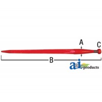 BP13827 - Bale Point 1 3/8 x 27 w/nut 	