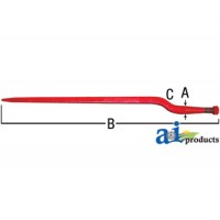 BP13836CR - Bale Point 1 3/8 x 36 w/nut, cranked 	
