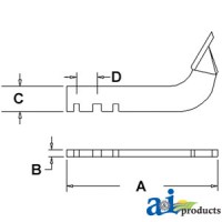 BSS2534BN - Box Scraper Shank W/ Point