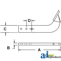 BSS2534C - Box Scraper Shank W/ Point