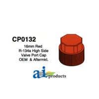 CP0132 - 16mm Red R-134a High Side Valve Port Cap Oem & Aftermarket 5 Pack