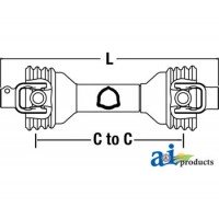 CS24414 - Driveline, 1 3/8" 6 Spline X 1" Rb W/Kw