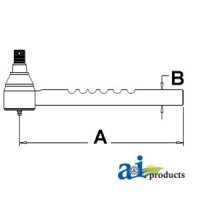 D0NN3A300A - Drag Link End, Front	