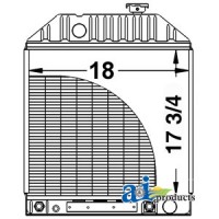 D3NN8005B - Radiator w/ Oil Cooler (Rear Fittings)