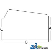 D6NN9442006F - Glass, Rear, Upper - Sliding 	