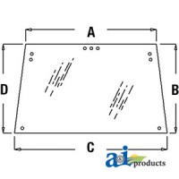 D6NN94420N10B - Glass, Rear, Upper - Hinged	