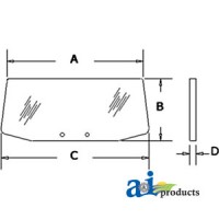 D6NN94420N11A - Glass, Rear, Lower	