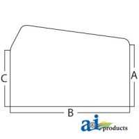 D6NN9442006F - Glass, Rear, Upper - Sliding 	