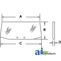 D6NN94420N11A - Glass, Rear, Lower	