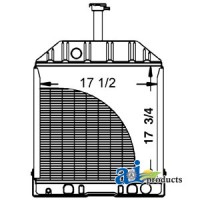 D8NN8005BB - Radiator w/ Oil Cooler (Rear Fittings)	