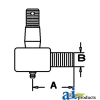 D9NN3A303AB - Cylinder End, Power Steering (Male Thread)	