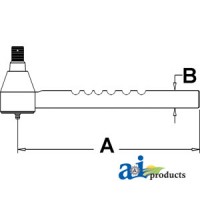 E1NN3A300AA - Drag Link End, Front	