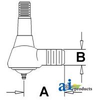 E2NN3A540BJ - Base End Ball Joint, Male Thread