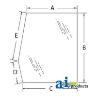 E7NN94297N18AC - Glass, Door, Upper (RH)	