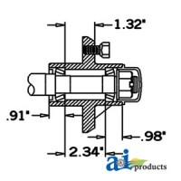 HS125044 - Hub & Spindle Assy.	