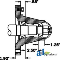 HS491088 - Hub & Spindle Assy.	